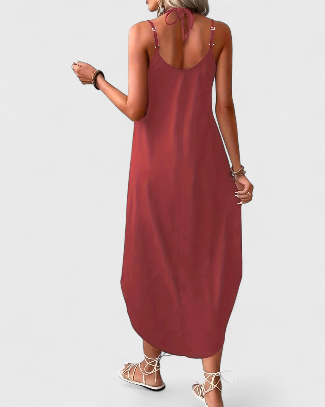 Tracy | Langes Kleid Mit Lose V Ausschnitt