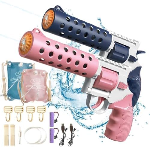 JetMax – Dual-Tank Elektrische Wasserpistole (10 Meter Reichweite)