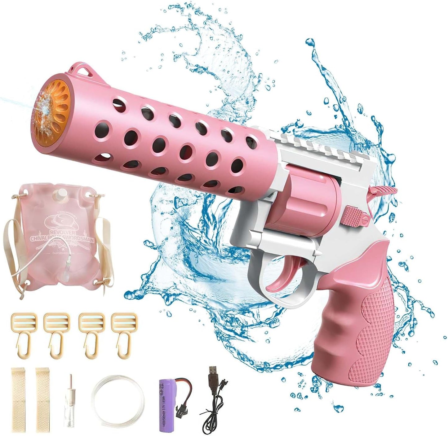 JetMax – Dual-Tank Elektrische Wasserpistole (10 Meter Reichweite)
