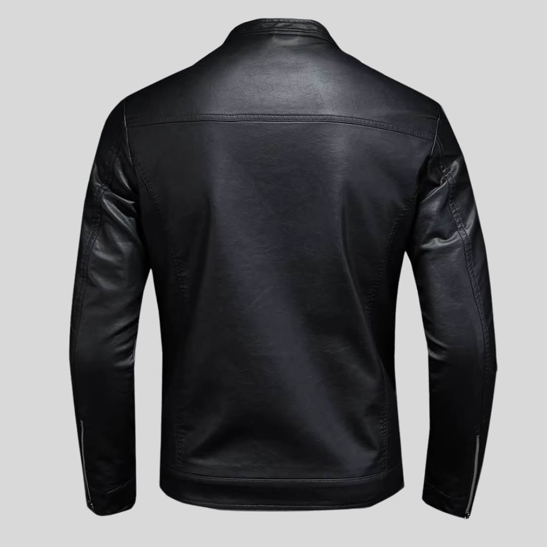 Troy | Schlichte Lederjacke im minimalistischen Design