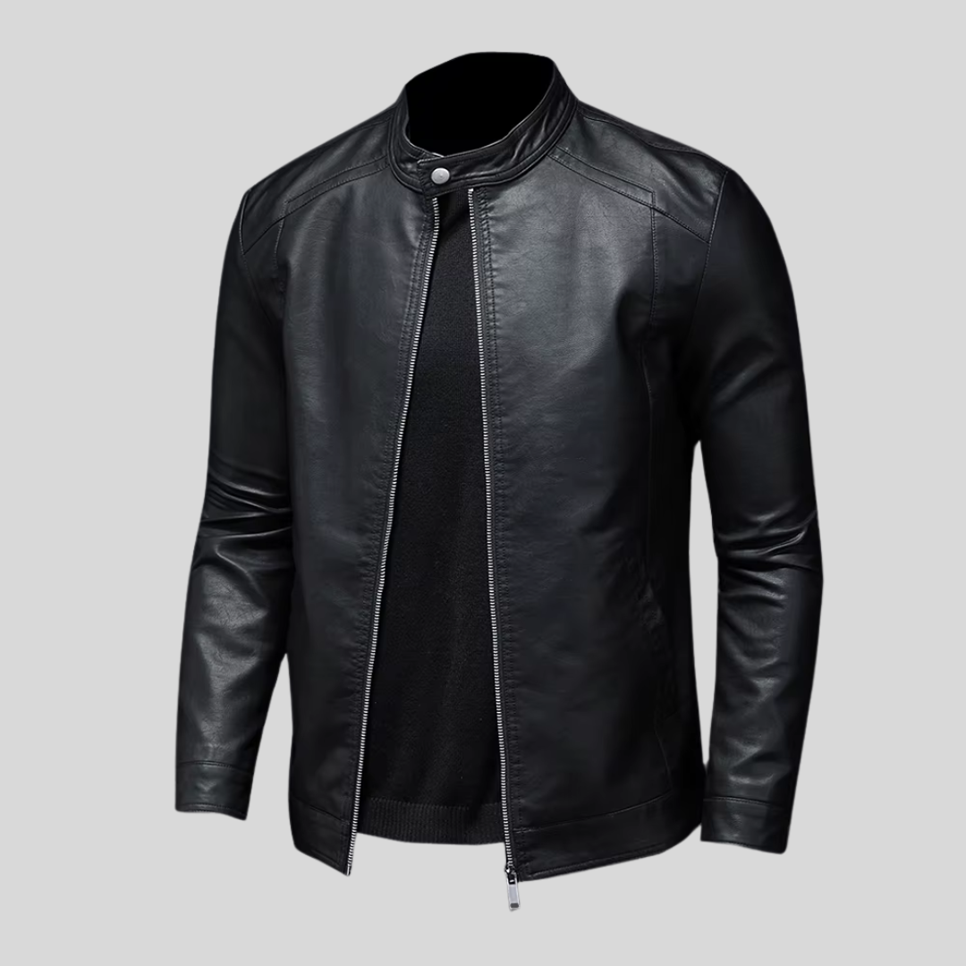 Troy | Schlichte Lederjacke im minimalistischen Design