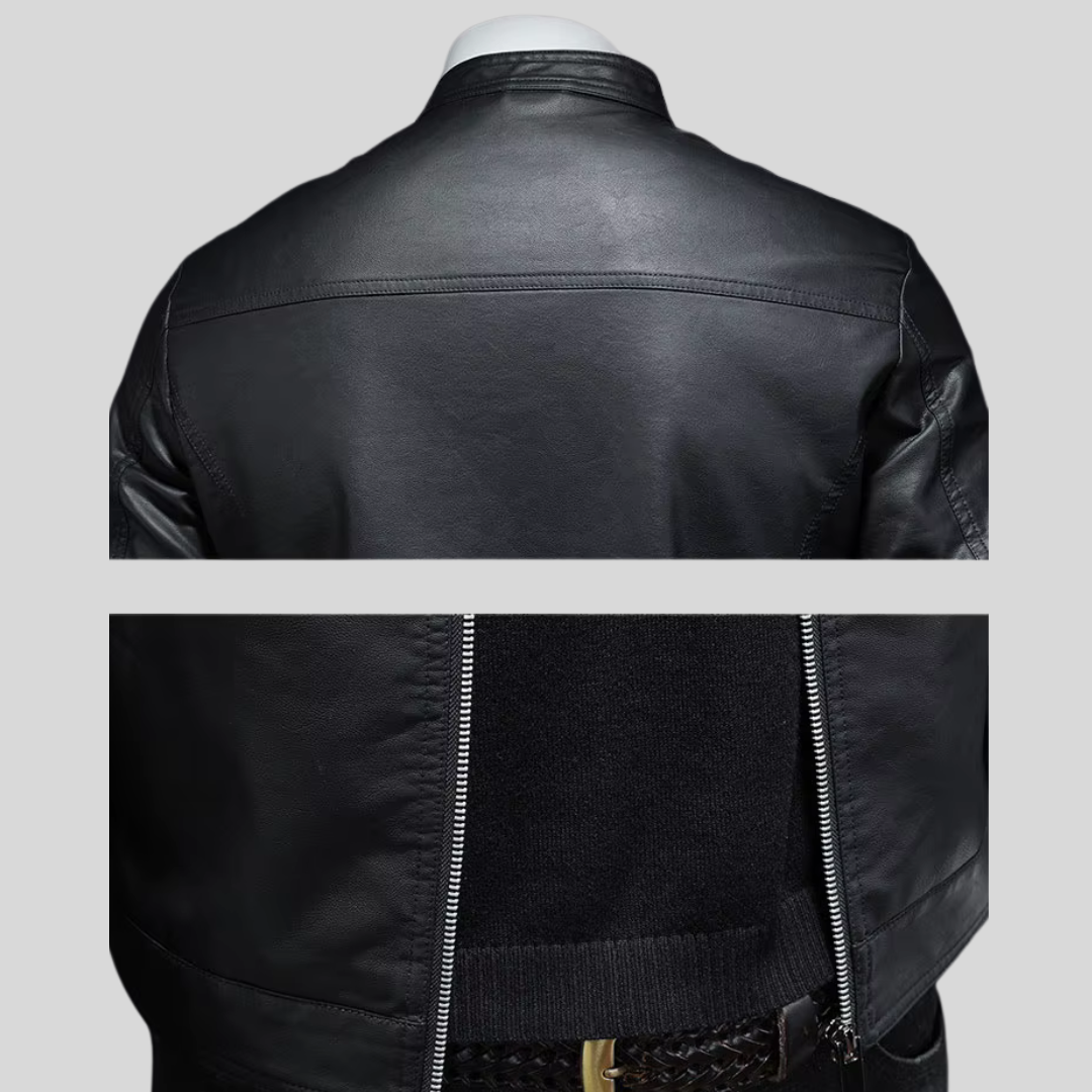 Troy | Schlichte Lederjacke im minimalistischen Design