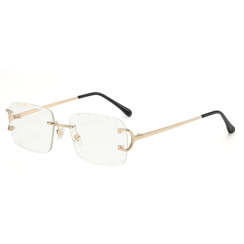 Savio | Rechteckige Sonnenbrille Randlos