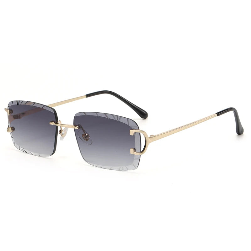 Savio | Rechteckige Sonnenbrille Randlos
