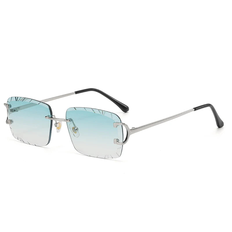 Savio | Rechteckige Sonnenbrille Randlos