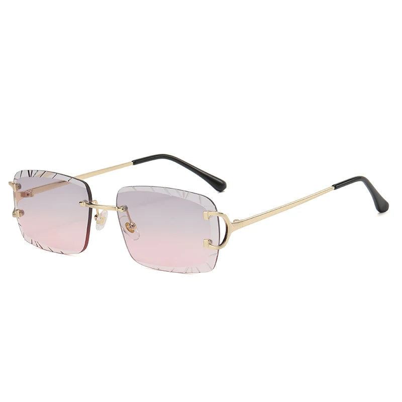 Savio | Rechteckige Sonnenbrille Randlos