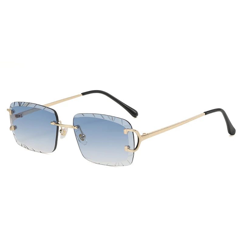 Savio | Rechteckige Sonnenbrille Randlos