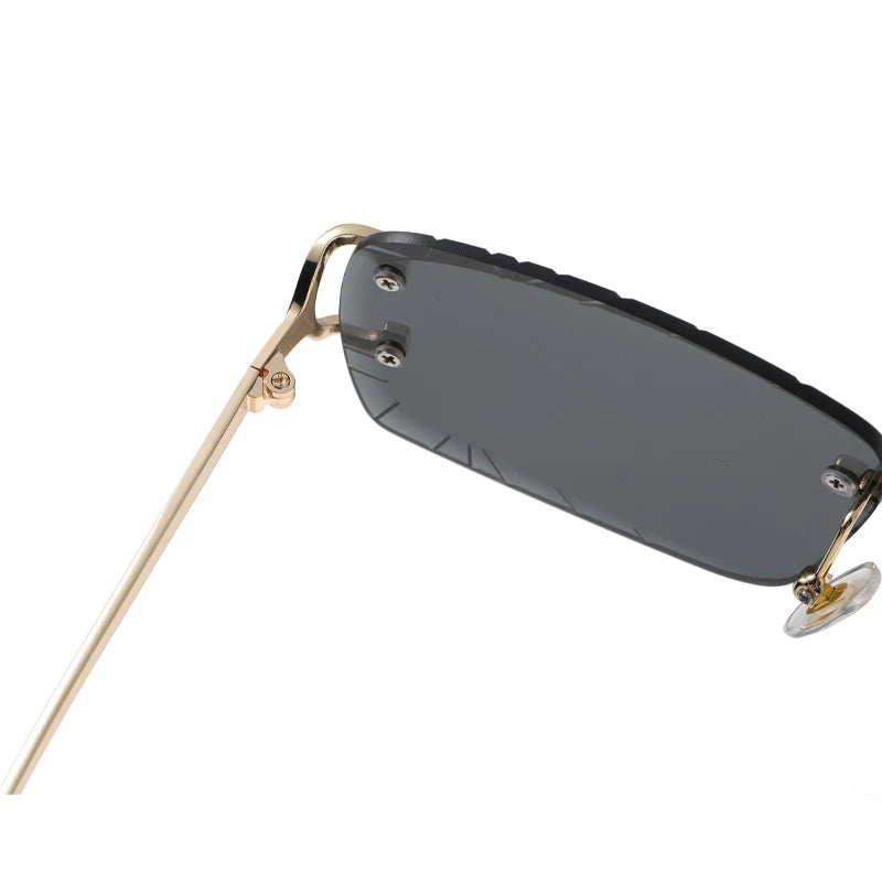 Savio | Rechteckige Sonnenbrille Randlos