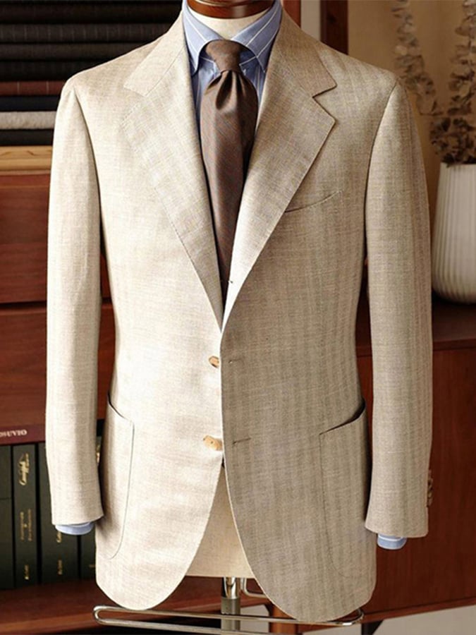 Édouard | Casual-Blazer mit Zwei-Knopf-Design und aufgesetzten Taschen