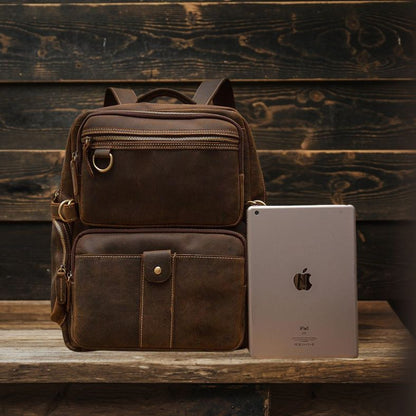 BASEL | Brauner Lederrucksack
