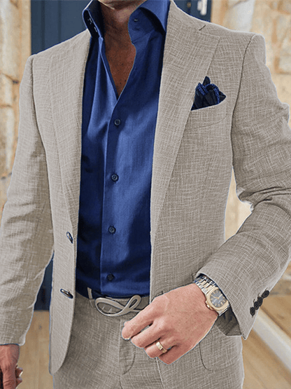 Gaspard | Vintage-Sakko in Unifarbe mit klassischer Linie