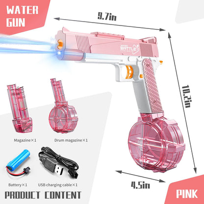 JetMax – Dual-Tank Elektrische Wasserpistole (10 Meter Reichweite)