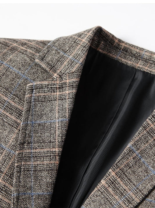 Clément | Kariertes Slim-Fit Sakko im Casual Business-Stil