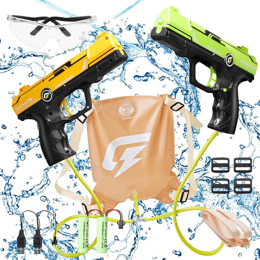 BlastTwin – 2 Grosse Kapazität Wasserpistolen (10 Meter Reichweite)