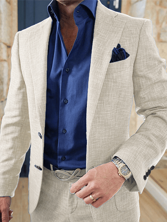 Gaspard | Vintage-Sakko in Unifarbe mit klassischer Linie