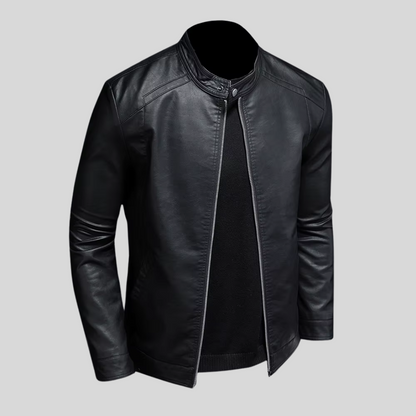 Troy | Schlichte Lederjacke im minimalistischen Design
