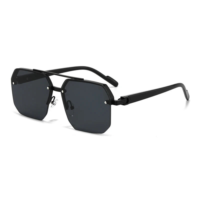 Vero | Oversized Quadratische Sonnenbrille Doppelsteg