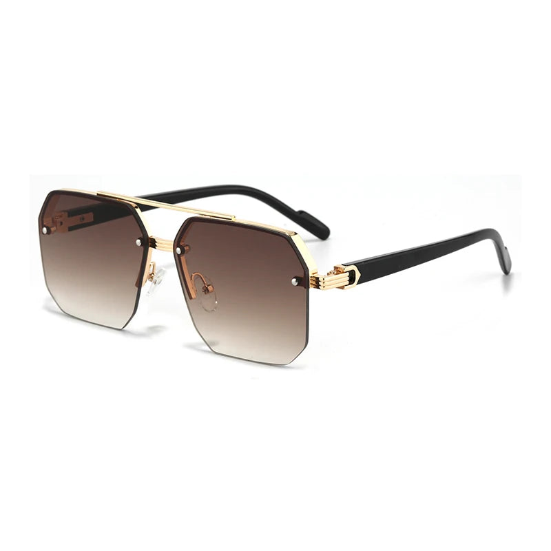 Vero | Oversized Quadratische Sonnenbrille Doppelsteg