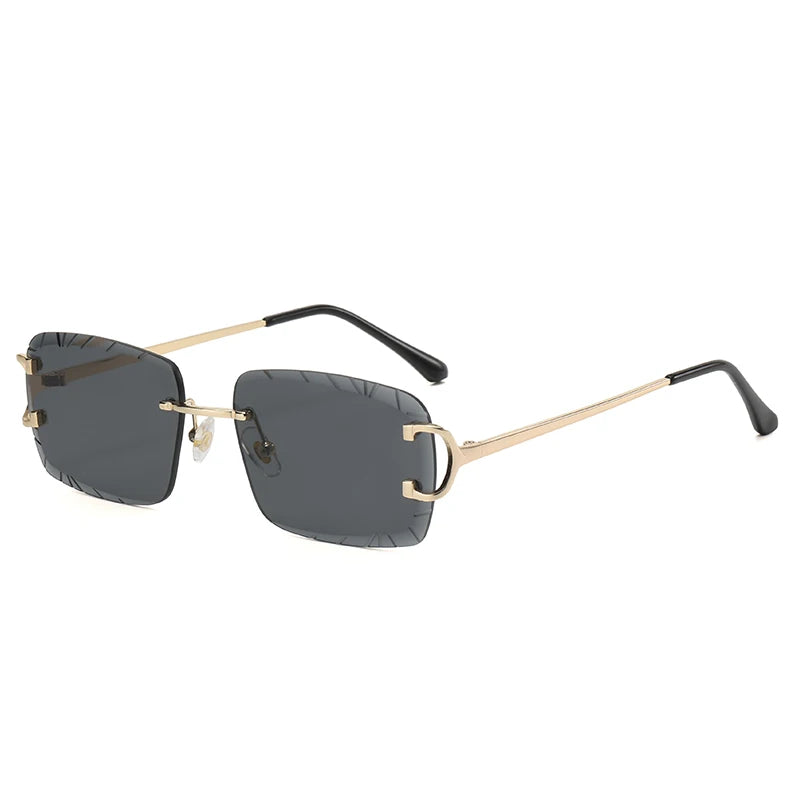 Savio | Rechteckige Sonnenbrille Randlos