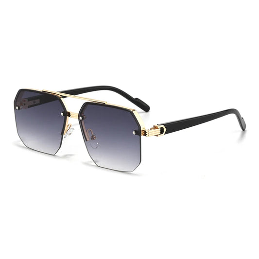 Vero | Oversized Quadratische Sonnenbrille Doppelsteg