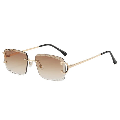 Savio | Rechteckige Sonnenbrille Randlos