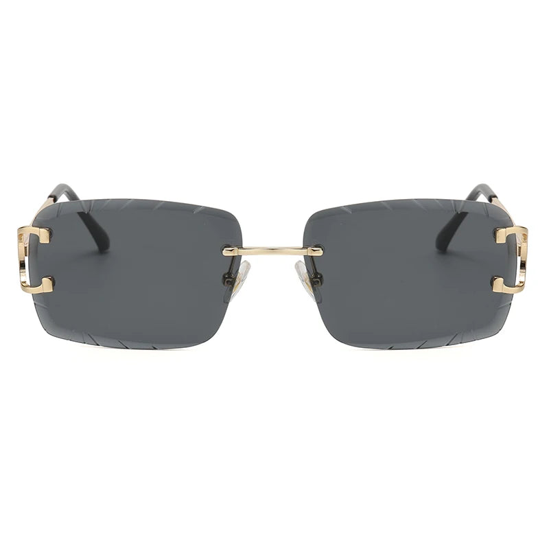 Savio | Rechteckige Sonnenbrille Randlos