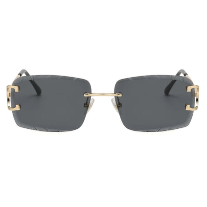 Savio | Rechteckige Sonnenbrille Randlos