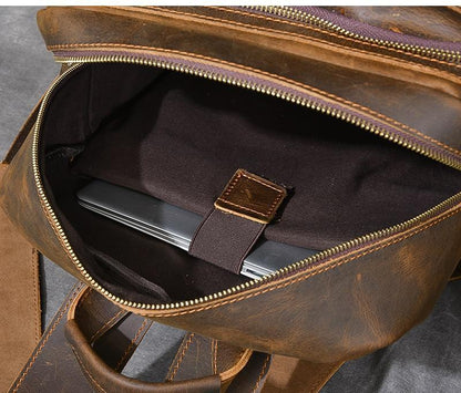 BASEL | Brauner Lederrucksack