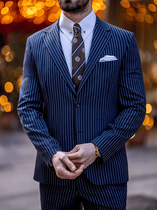 Cedric | Gestreiftes Business Sakko im Retro-Stil