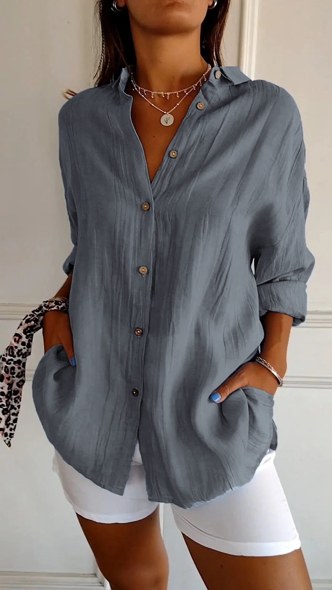 Sara - Bequeme Lange Bluse